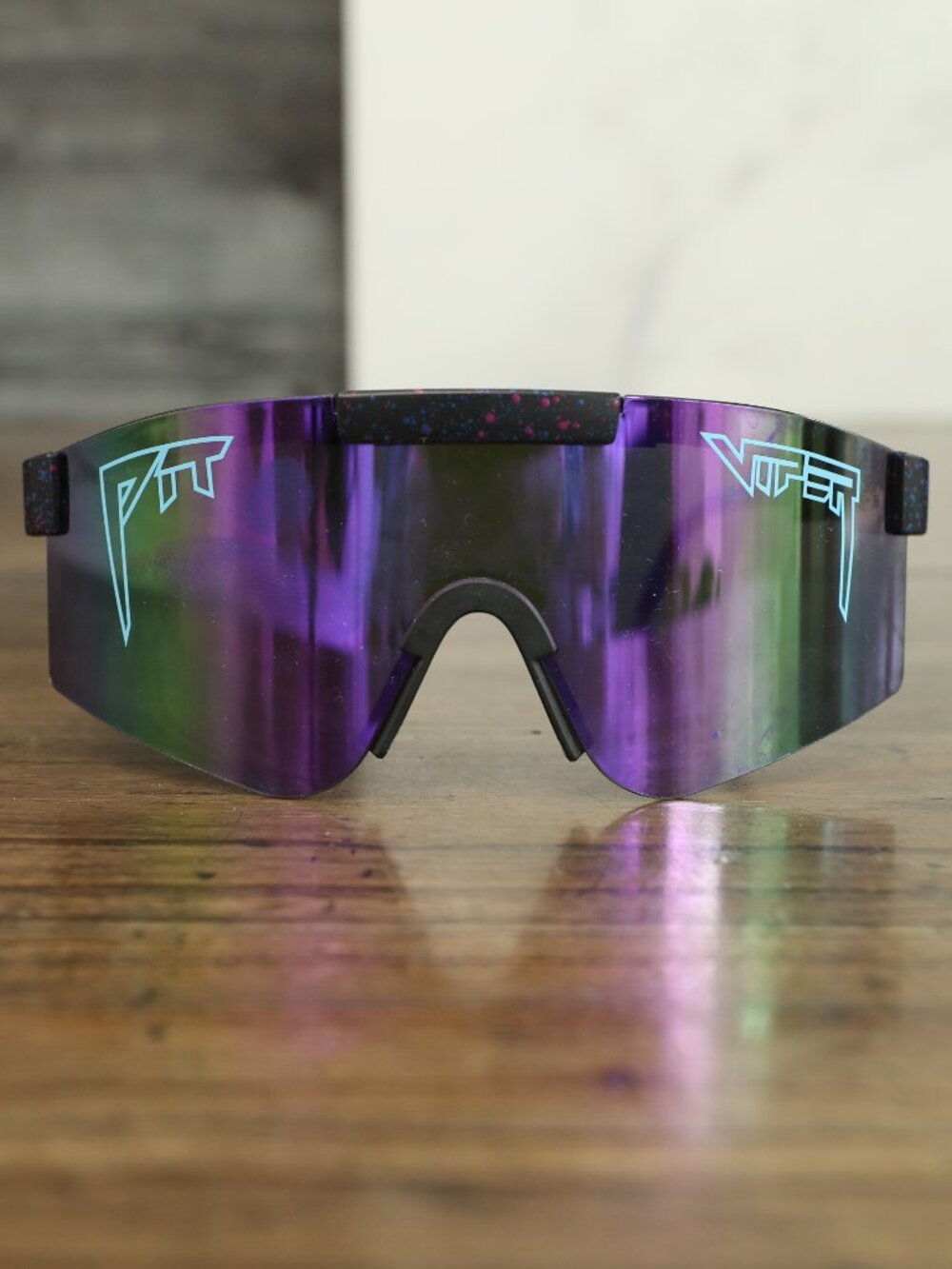 Pit Viper The Double Wide Polarized The Night Fall Black Turqoise Splatter (OS)